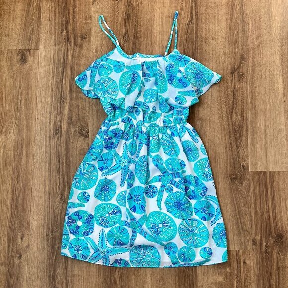 Lilly Pulitzer X Target Blue & White Sea Urchin Dress Sz S - Picture 2 of 13